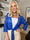 Jen - Kort blondecardigan med mulighed for knude foran