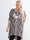 Jennifer - Plus size bluse i bomuld i leopardprint med rock stående