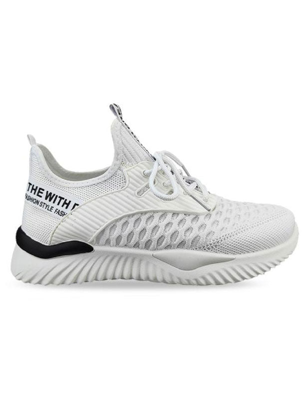 Jessica - Sokkesneakers med skrift på hælen