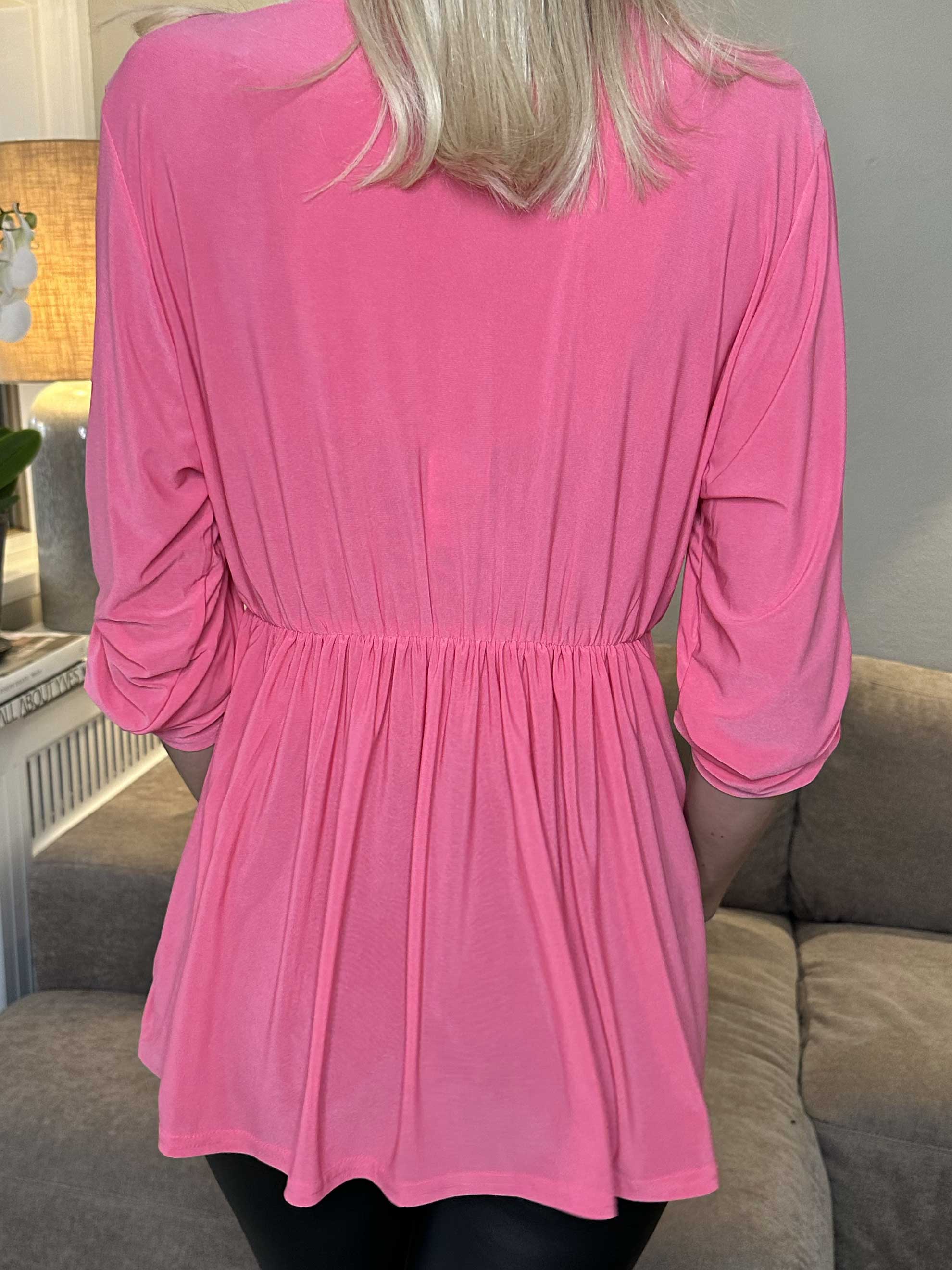 Katja Plain - Elastisk plain tunika med elastik i taljen