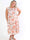 Kelly Floral Sleeveless - Blomstret plus size kjole med smock over brystet