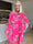 Kenya Fleur - Kjole med et let blomstret chiffonstykke