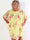 Kenya Fleur - Plus size kjole med et let blomstret chiffonstykke