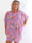 Kenya Fleur - Plus size kjole med et let blomstret chiffonstykke