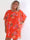 Kenya Fleur - Plus size kjole med et let blomstret chiffonstykke