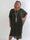 Kenya Long - Elegant plus size kjole med let chiffonlag og rund udskæring