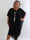 Kenya Long - Elegant plus size kjole med let chiffonlag og rund udskæring