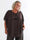 Kenya Shirt - Elegant plus size bluse med let chiffonlag og rund udskæring