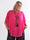 Kenya Shirt - Elegant plus size bluse med let chiffonlag og rund udskæring