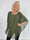 Kenya Shirt - Elegant bluse med let chiffonlag og rund udskæring
