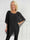 Kenya Shirt - Elegant bluse med let chiffonlag og rund udskæring