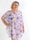 Kenya Flower - Plus size kjole med et let chiffonstykke