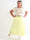 Kirila - Plisseret plus size nederdel i let chiffon med gylden elastikkant