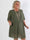 Kristina Plain - Sød plain plus size kjole i chiffon med flæselag
