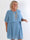 Kristina Plain - Sød plain plus size kjole i chiffon med flæselag