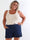 Lai - Skønne plus size shorts i en viskoseblanding med fine blondekanter