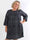 Nancy Royal Short L/S - Plus size kjole med plisseringer og lommer