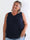 Linda Top - Fin plisseret plus size top i viskoseblanding med V-udskæring