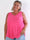Linda Top - Fin plisseret plus size top i viskoseblanding med V-udskæring