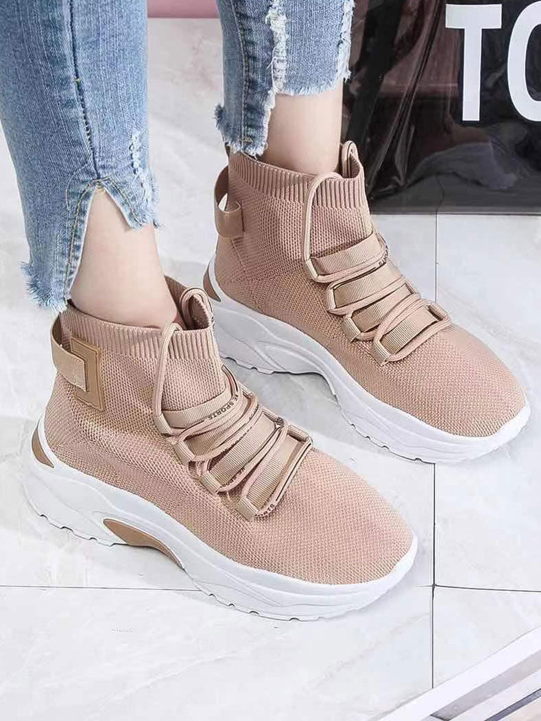 Lissa - Fede sokkesneakers med hvid sål