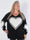 Lorena - Plus size strikbluse med stort hjerte