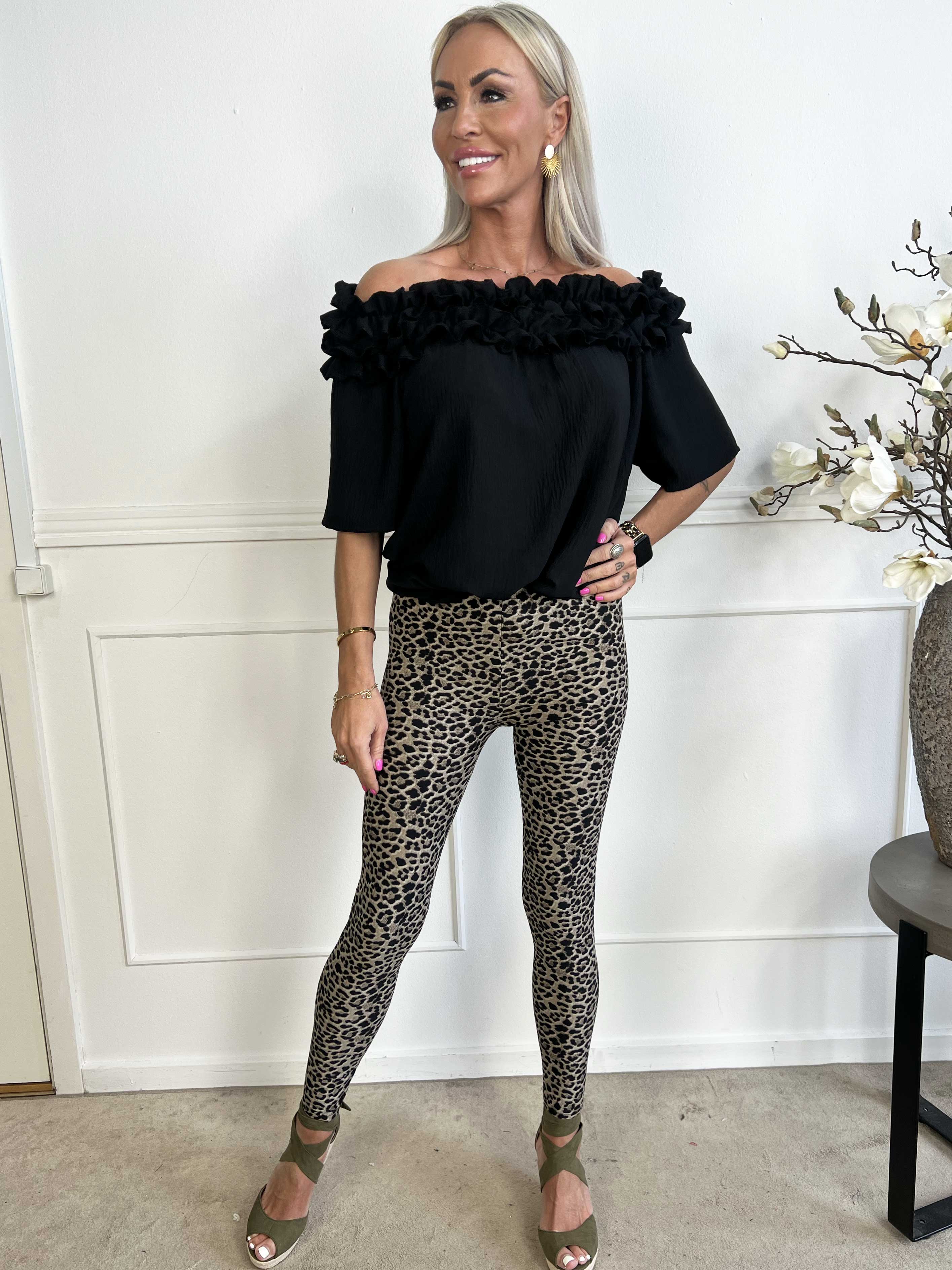 Lula - Bløde leggings i leopardprint