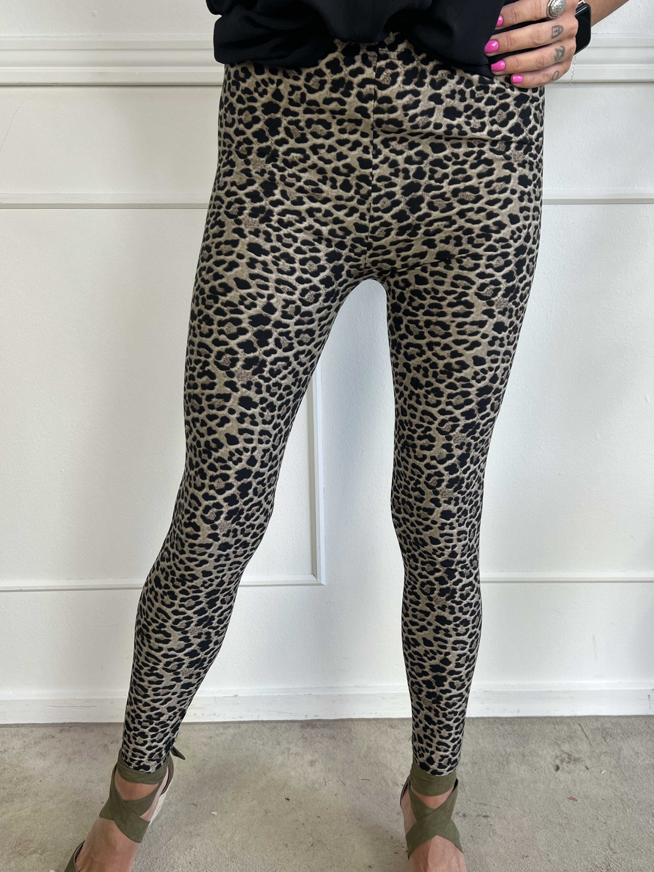 Lula - Bløde leggings i leopardprint