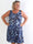 Maj Butterfly - Plus size sommerkjole i a-facon med sommerfugleprint