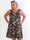 Maj Butterfly - Plus size sommerkjole i a-facon med sommerfugleprint