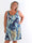 Maj Glowleaf - Elastisk plus size sommerkjole i a-facon med bladmotiver