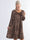 Maj Leo L/S - Elastisk plus size kjole i leopardprint
