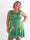 Maj Tropica - Elastisk mønstret plus size sommerkjole i a-facon