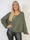 Manon - Plus size strikbluse i kraftig strik med lille V-udskæring og fine ballonærmer