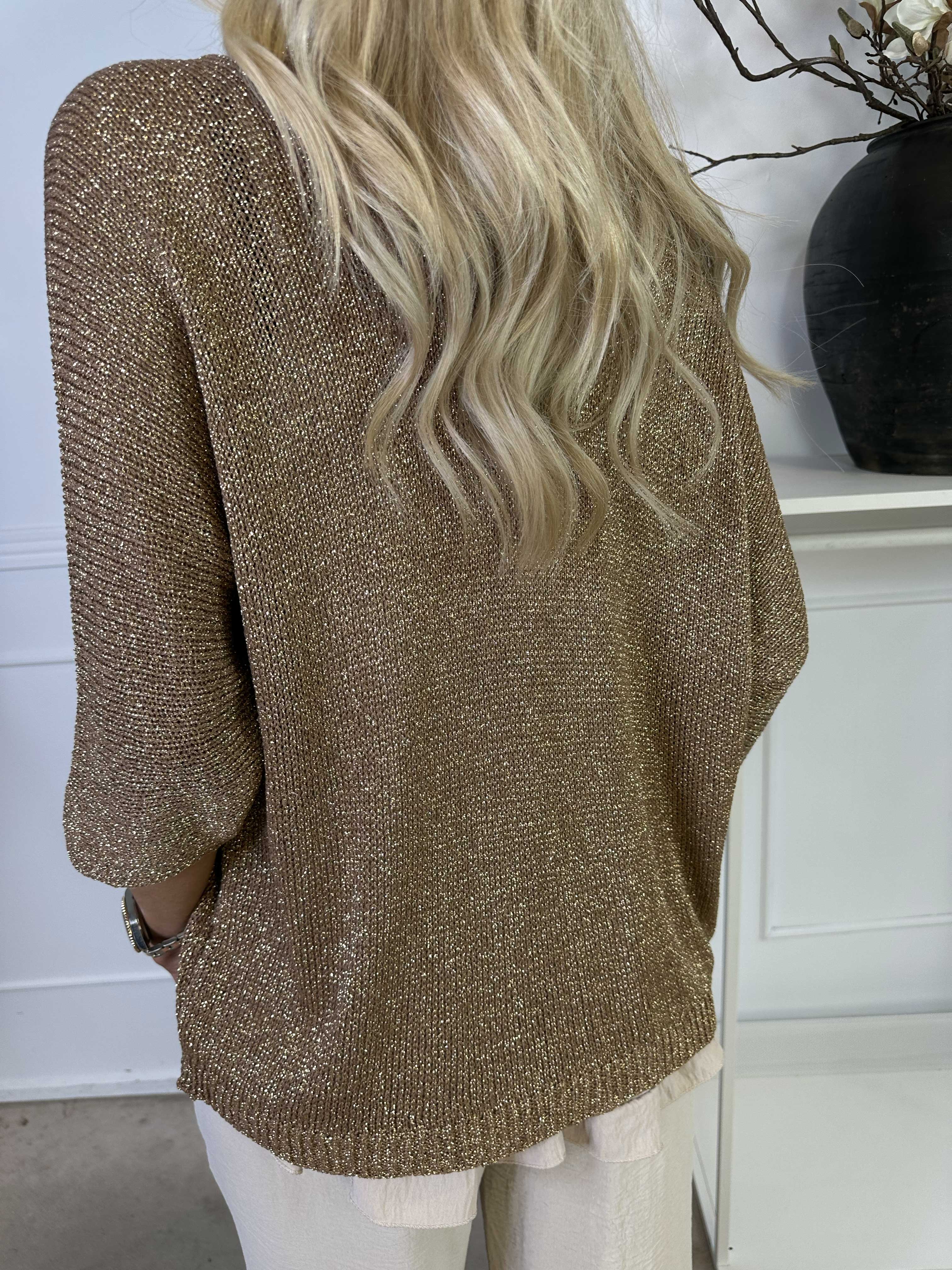 Mariela - Sød cardigan i viskose med glimmertråde