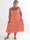 Marisol Stripe - Stribet plus size sommerkjole i viskose med smock henover brystet