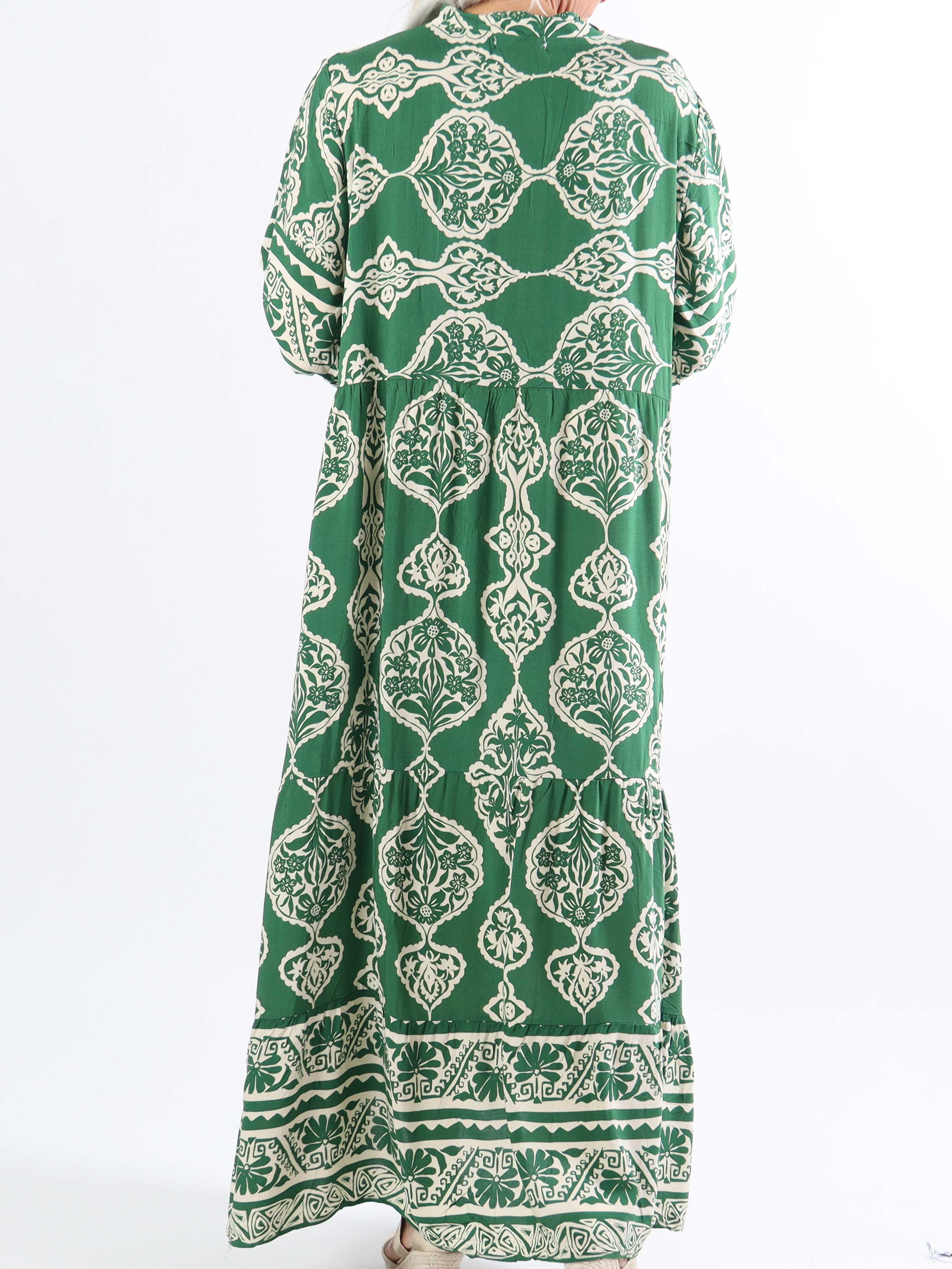 Melly - Lang mønstret plus size tunikakjole