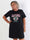 Meriam - Plus size t-shirtkjole med et cool, amerikansk inspireret print