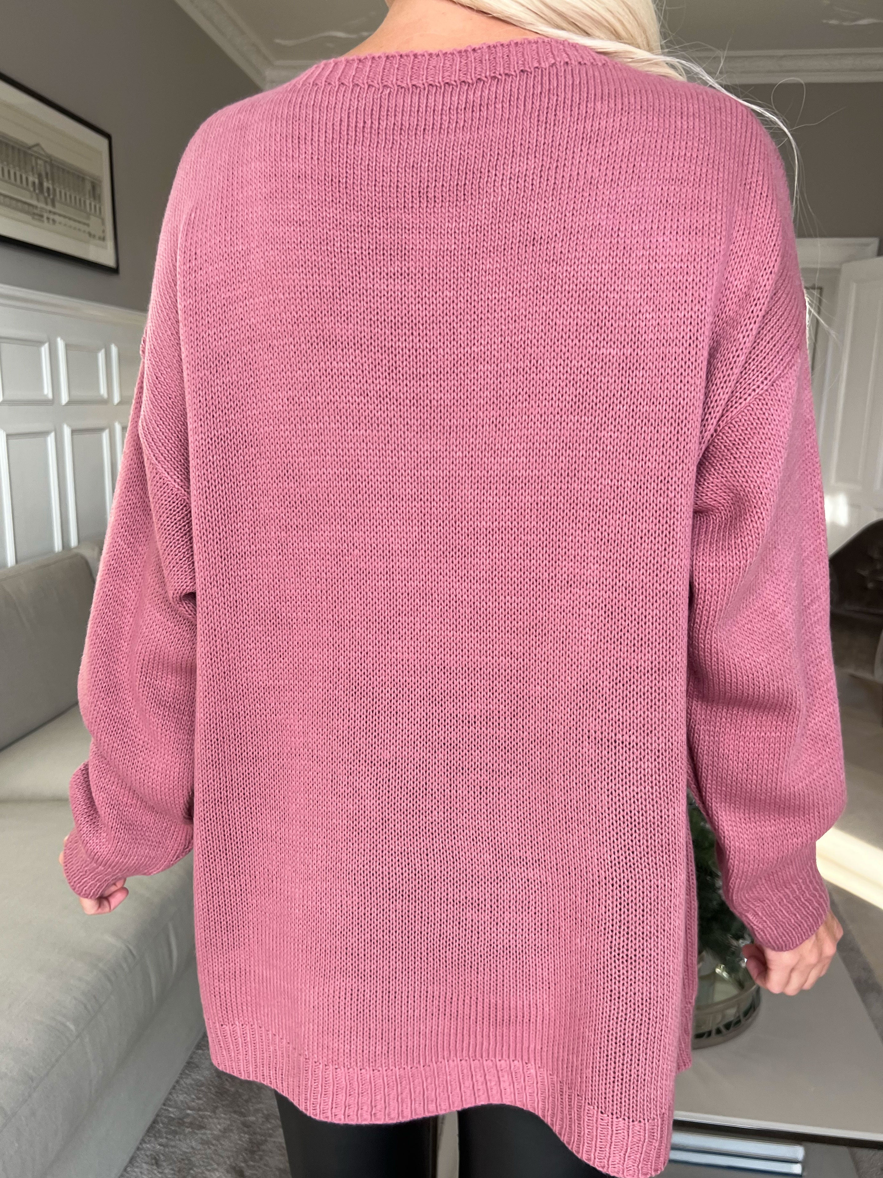 Mia - Strikbluse med firkløver på