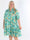Milano Floral Viscose Midi - Plus size kjole i viskose med blomsterprint