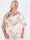 Minna - Blomstret plus size tunika i chiffon med viscose top