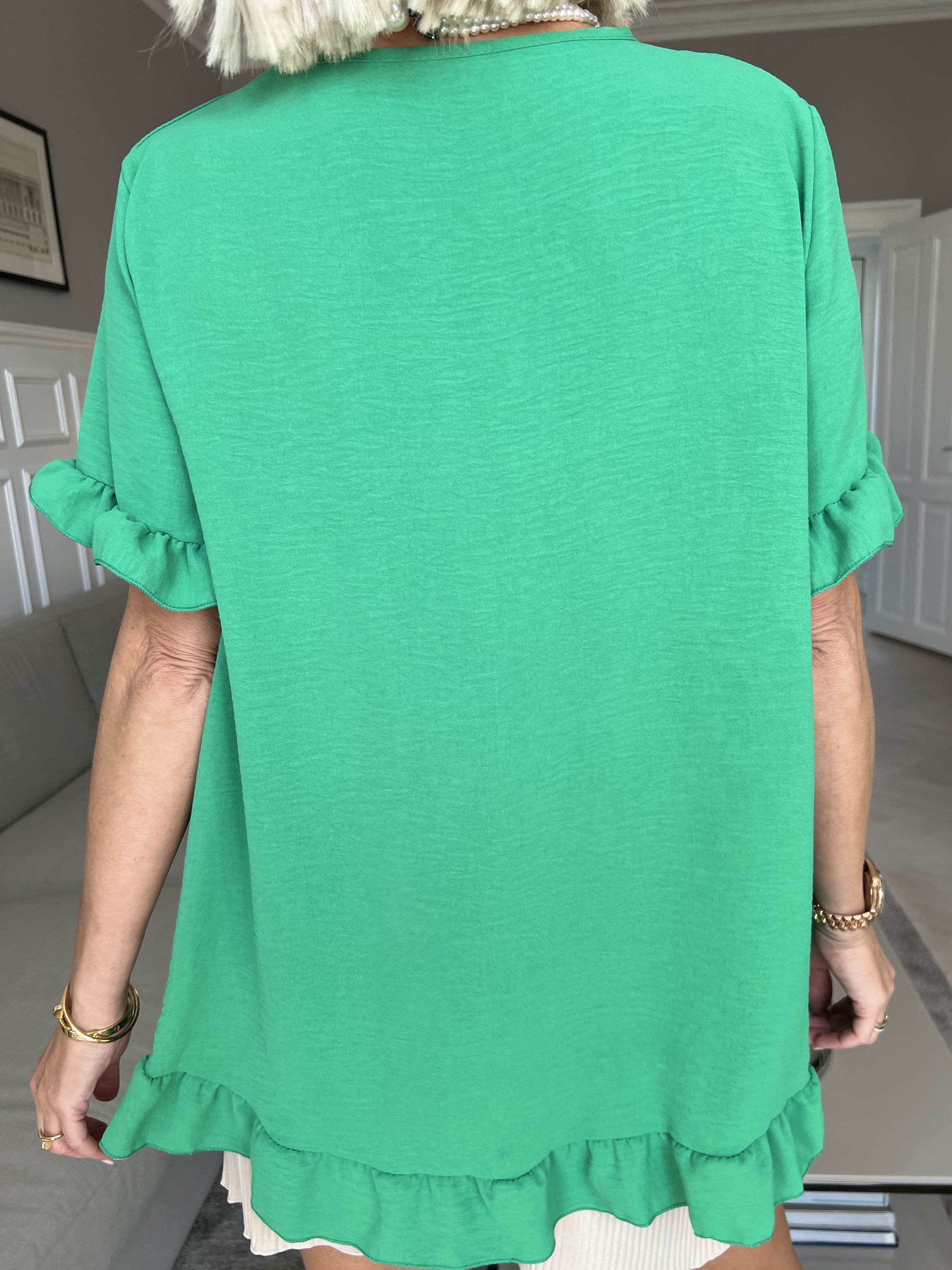 Mio - Sød tunika med flæsekanter