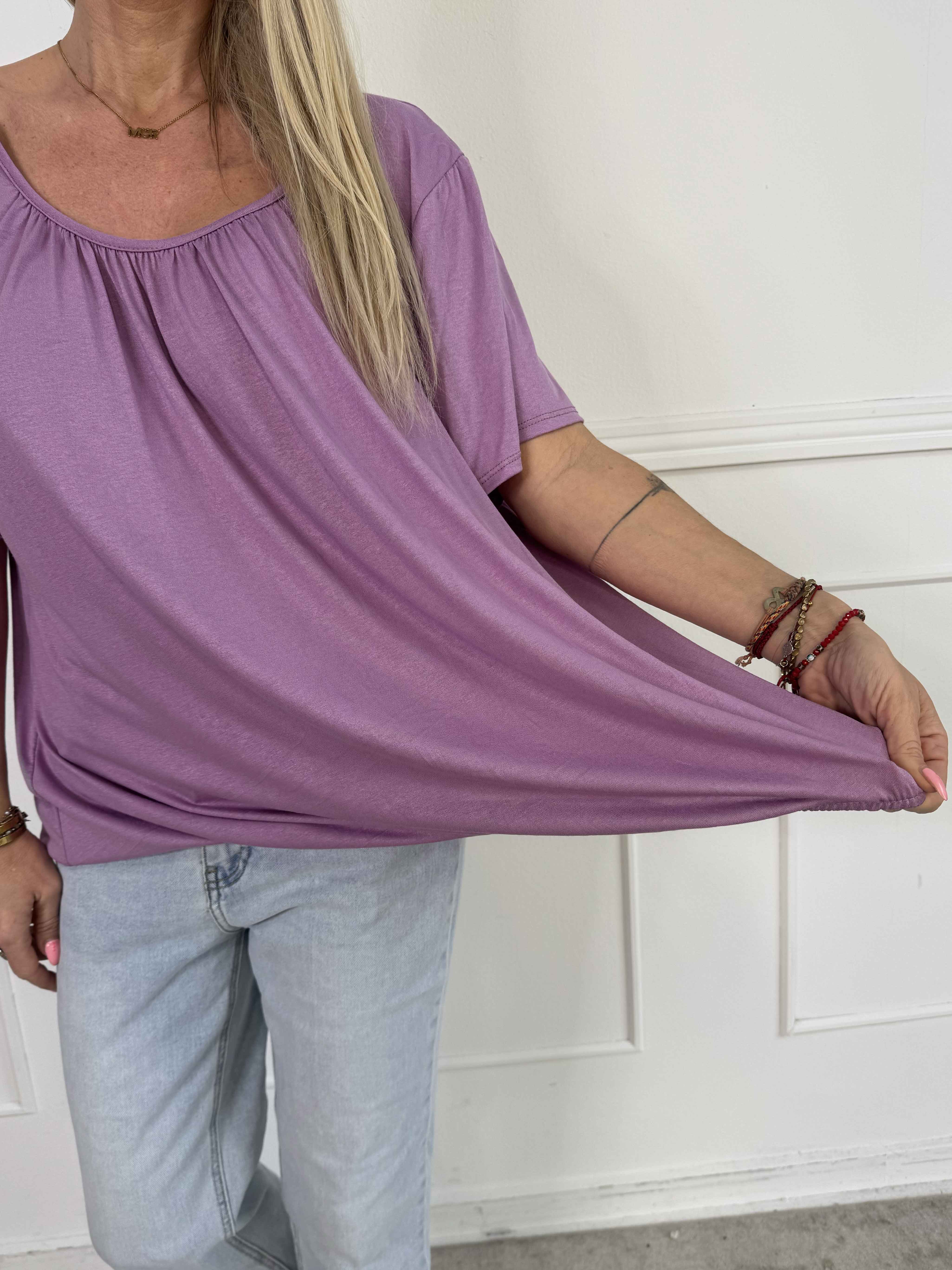 Miracle t-shirt - Basis t-shirt med elastik forneden (bestseller)