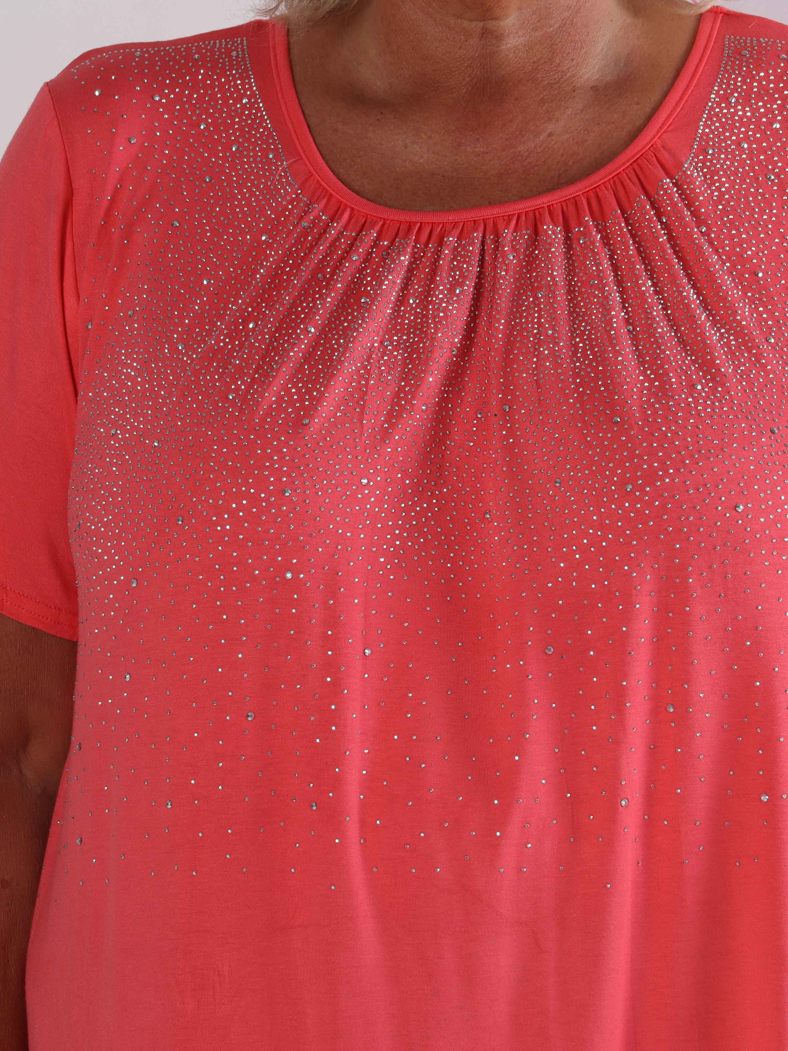 Miravi Sparkle - Løs plus size kjole i elastisk stof med similisten