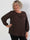 Nancy Glitter Shirt L/S - Plisseret plus size bluse med glitter