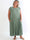 Nancy Glitter - Lang plus size kjole med plisseringer og lommer