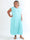 Nancy Glitter - Lang plus size kjole med plisseringer og lommer