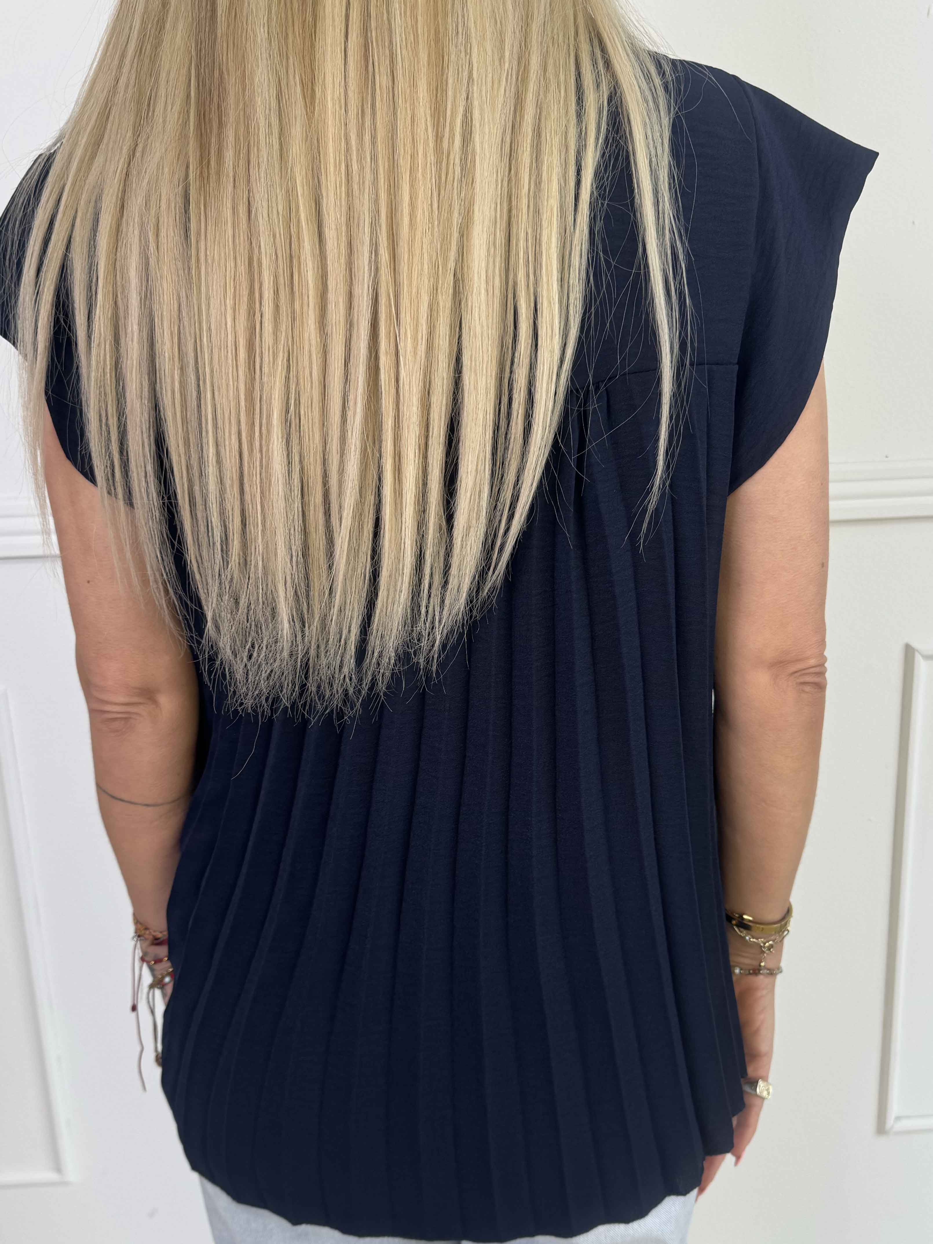 Nancy Shirt - Tunika med fine plisseringer