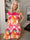 Nancy Lace Flower Short - Blomstret kjole med plisseringer og lommer