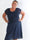 Nicka - Plus size sommerkjole i bomuld med overdel i strikket net