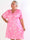 Nicolina Butterfly Short - Plus size kjole med sommerfugleprint og snøre under brystet